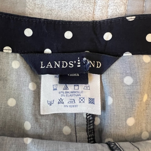 Lands’ End Navy Polka Dot Skirt - Picture 6 of 8